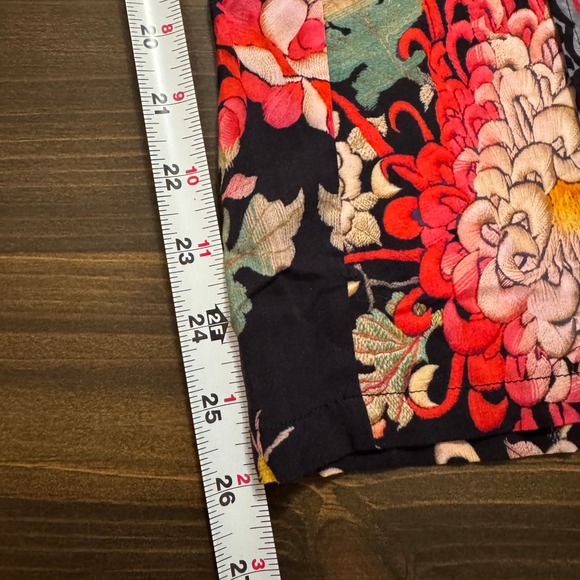 Johnny Was Helena Split Leg Pants Womens Small Floral Coverup Tie Waist Colorful - Picture 8 of 12